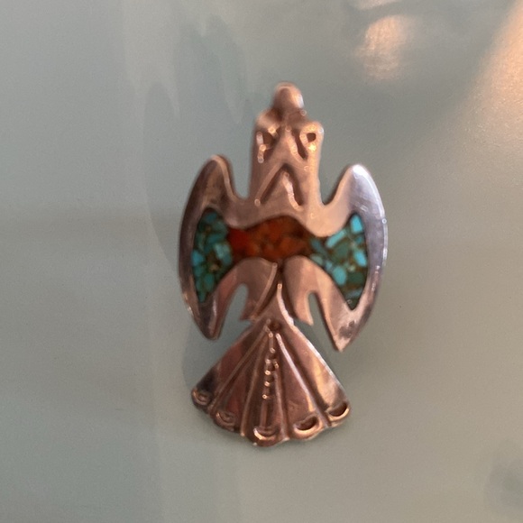 Silver Handmade Vintage Squash Blossom Necklace, Bracelet, Ring - Picture 8 of 16